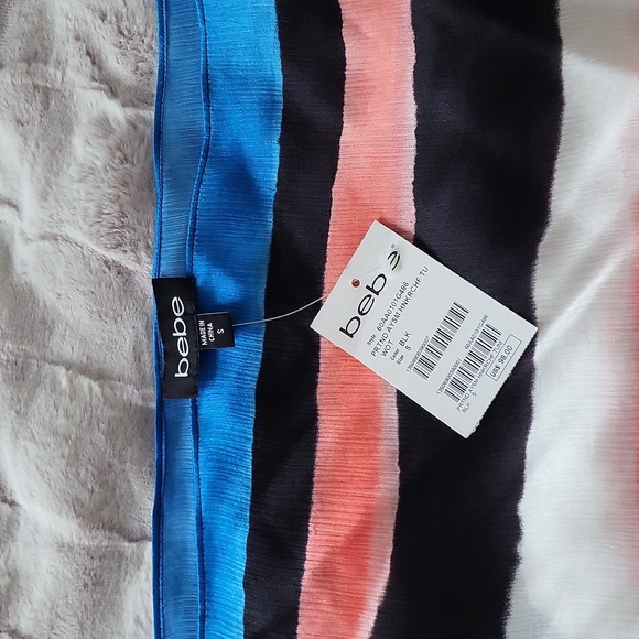 Bebe 100% SILK Asymmetrical Tunic Top/Dress | TAG ON NEVER WORN | Near Vintage - Picture 5 of 14